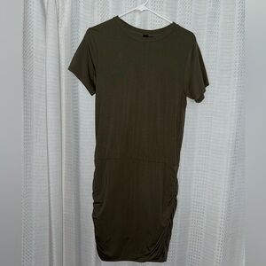 Olive Green Short Sleeve Dress